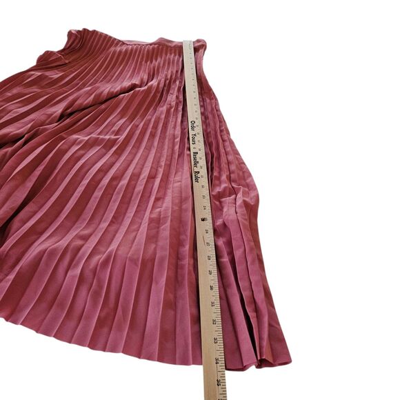 & Other Stories Midi Skirt 8 Blush Pink Pleated Crepe Boho High-Waisted NWT - Picture 6 of 7
